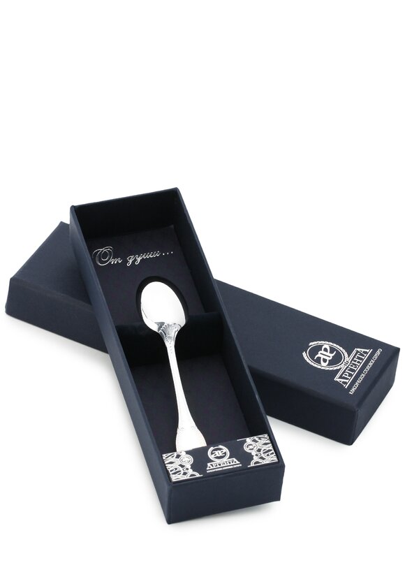 Серебряная кофейная ложка Император шир.  580, рис. 1