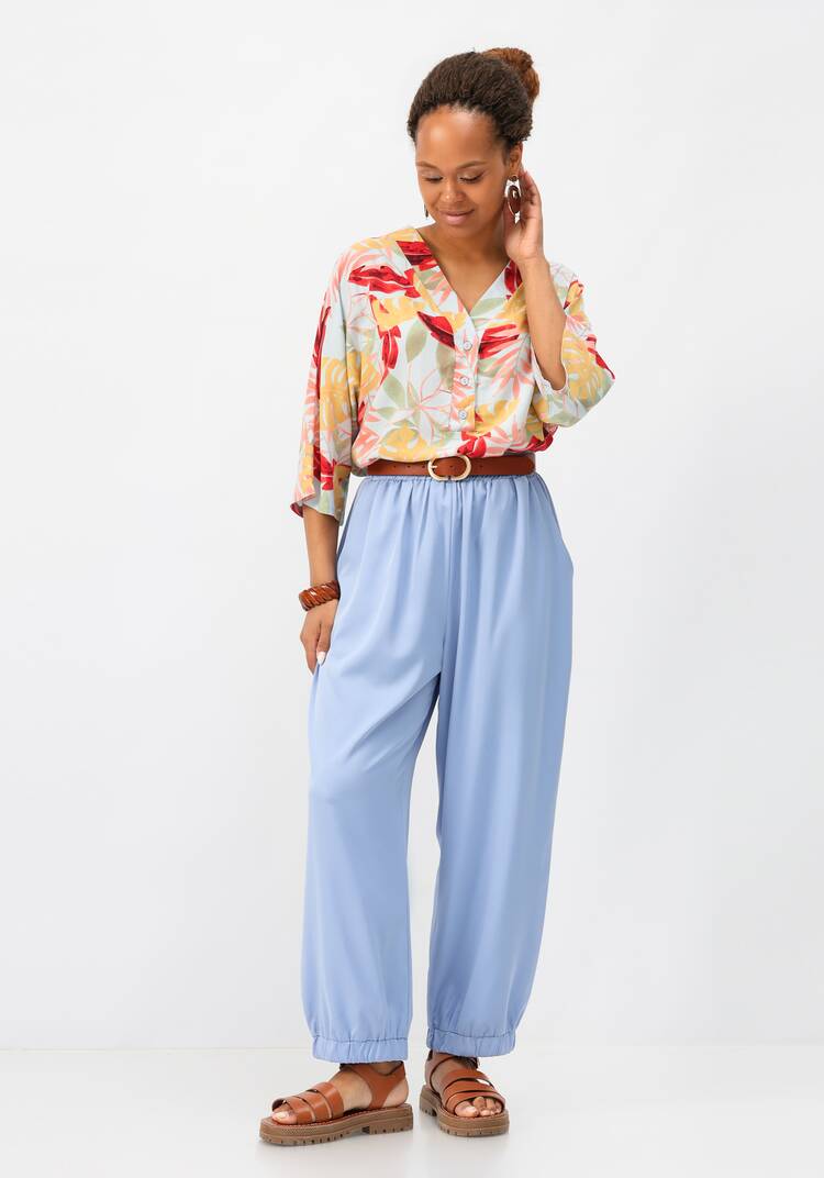 Брюки бананы на резинке с карманами шир.  750, рис. 26