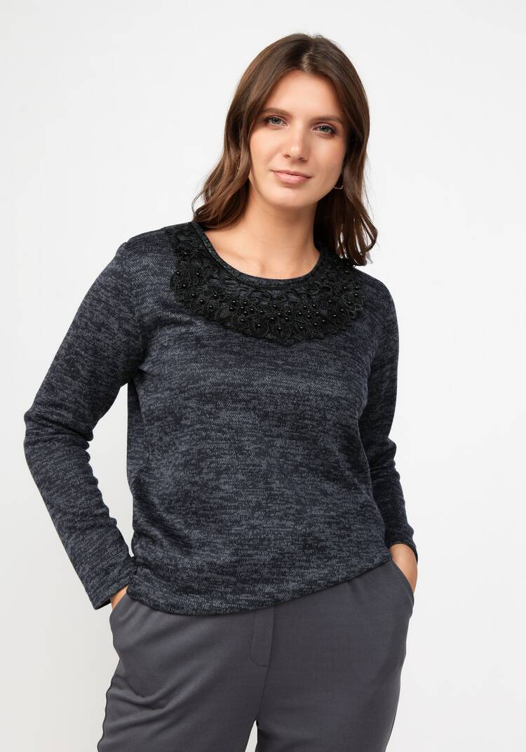 Блуза с ажурным воротником шир.  750, рис. 7