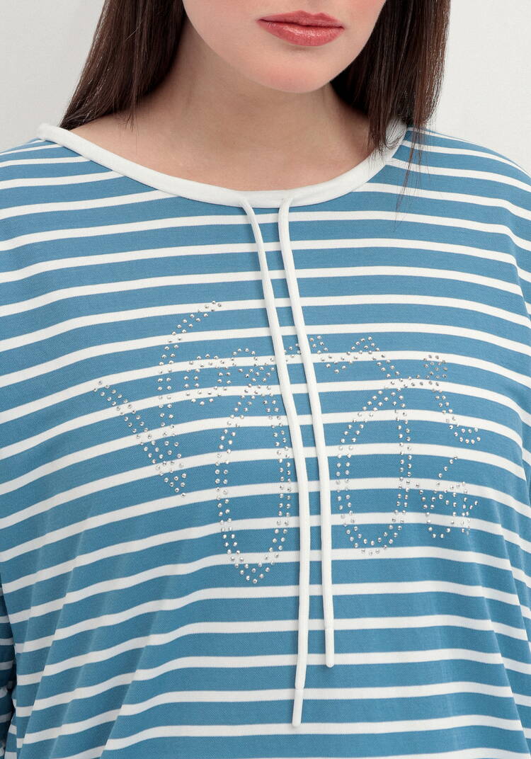 Блуза с декором из страз и рукавом 3/4 шир.  750, рис. 22