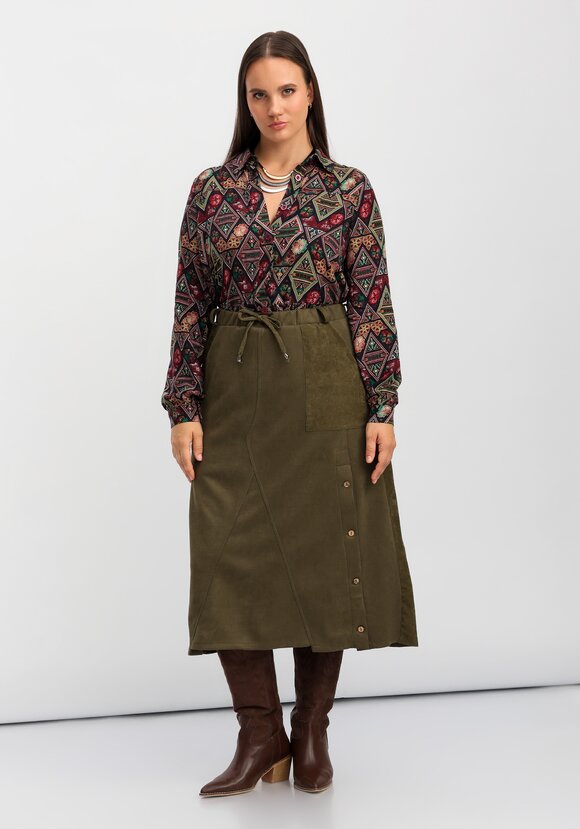 Юбка комбинированная на эластичной ленте шир.  580, рис. 18