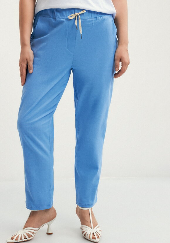 Брюки зауженные с контрастной отделкой шир.  580, рис. 4