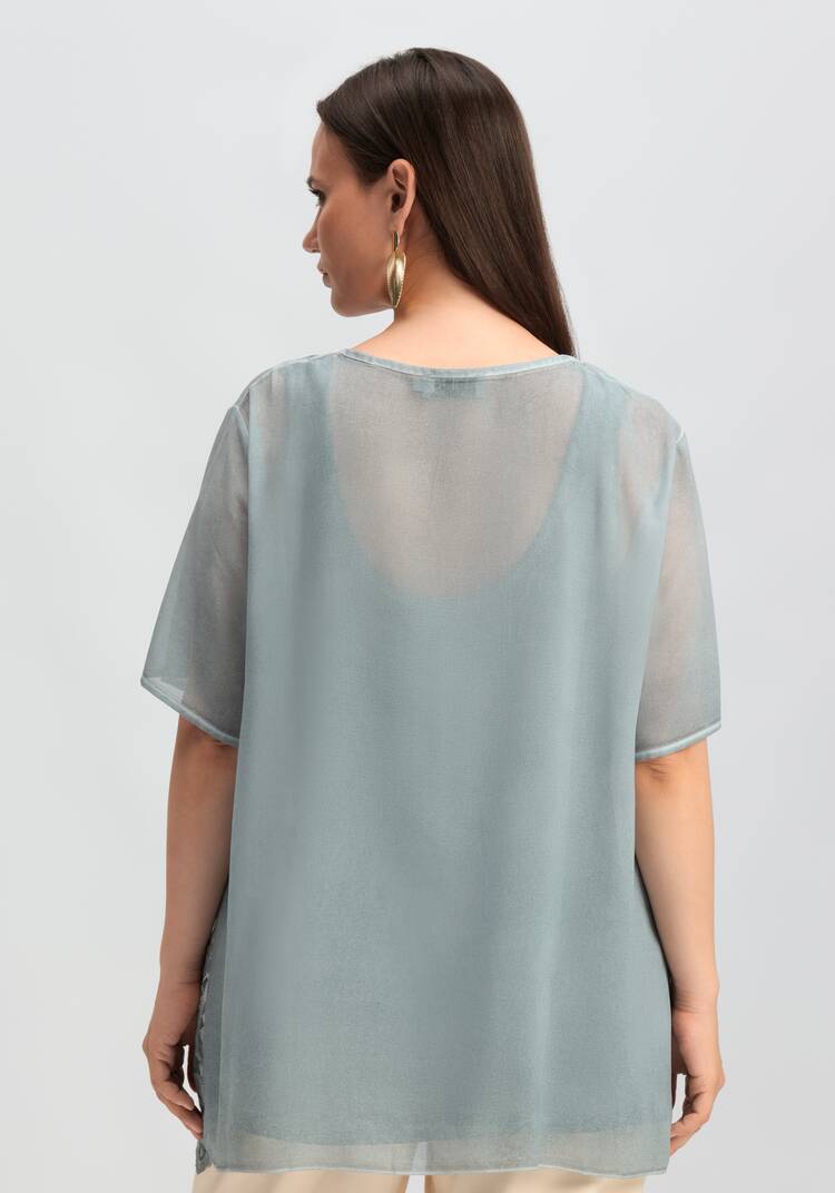 Туника с ажурной вышивкой шир.  750, рис. 3