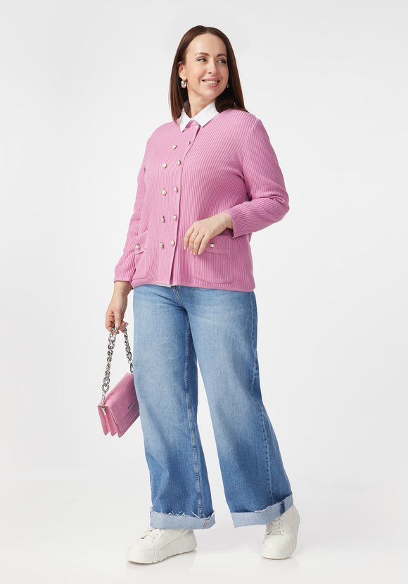 Жакет на пуговицах с жемчугом шир.  580, рис. 26