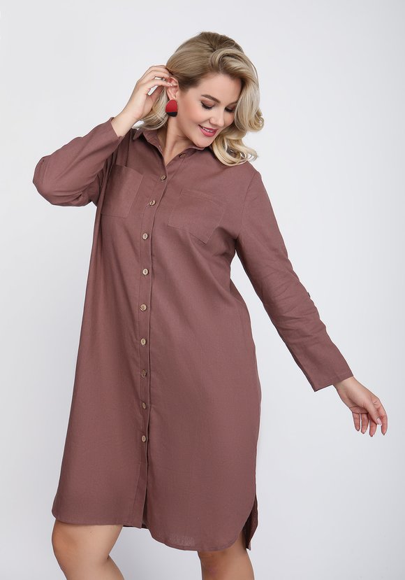 Рубашка удлиненная на пуговицах шир.  580, рис. 6