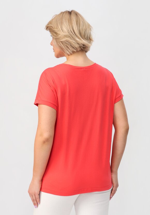 Блуза с цветочным принтом и кулиской по низу шир.  580, рис. 15