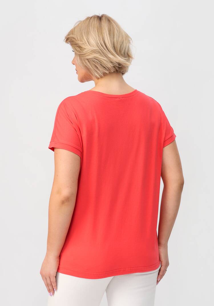 Блуза с цветочным принтом и кулиской по низу шир.  750, рис. 15