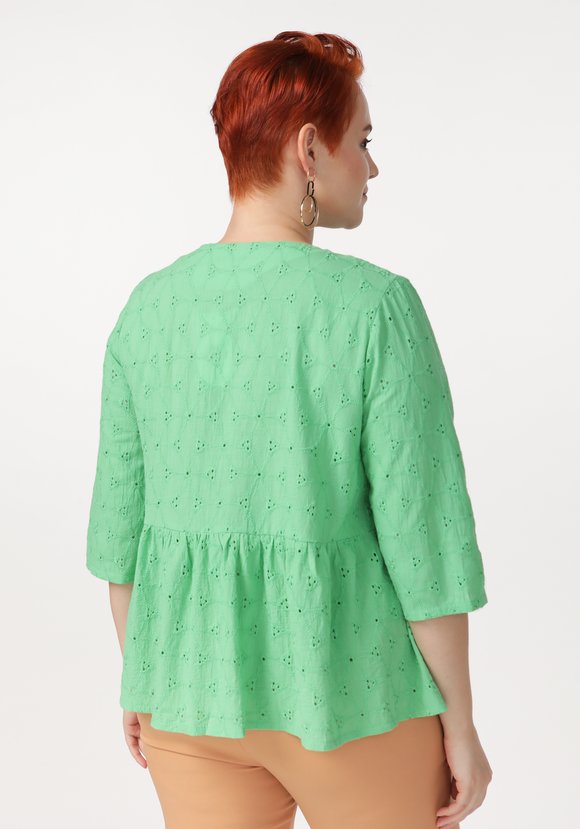 Блуза свободная из фактурной ткани шир.  580, рис. 6