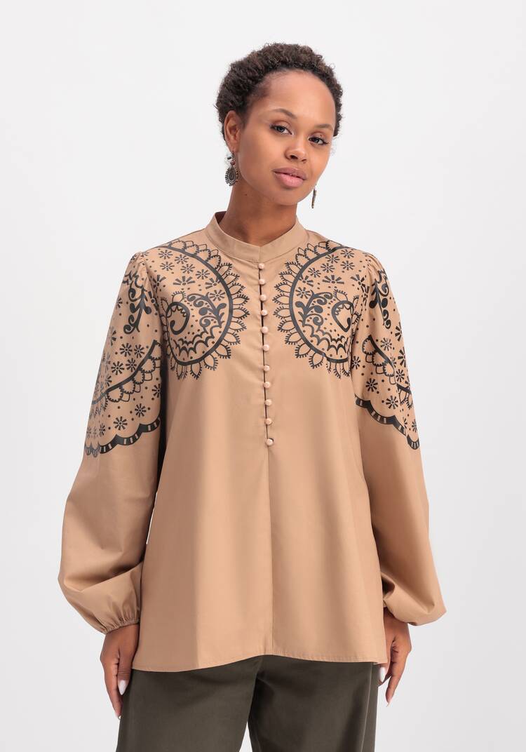 Блуза с этническим принтом шир.  750, рис. 12