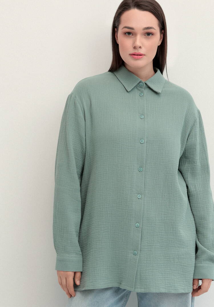 Рубашка муслиновая свободного кроя шир.  750, рис. 20