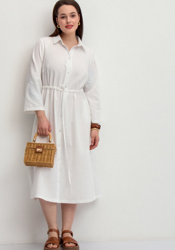 Платье-рубашка изо льна шир.  580, рис. 31