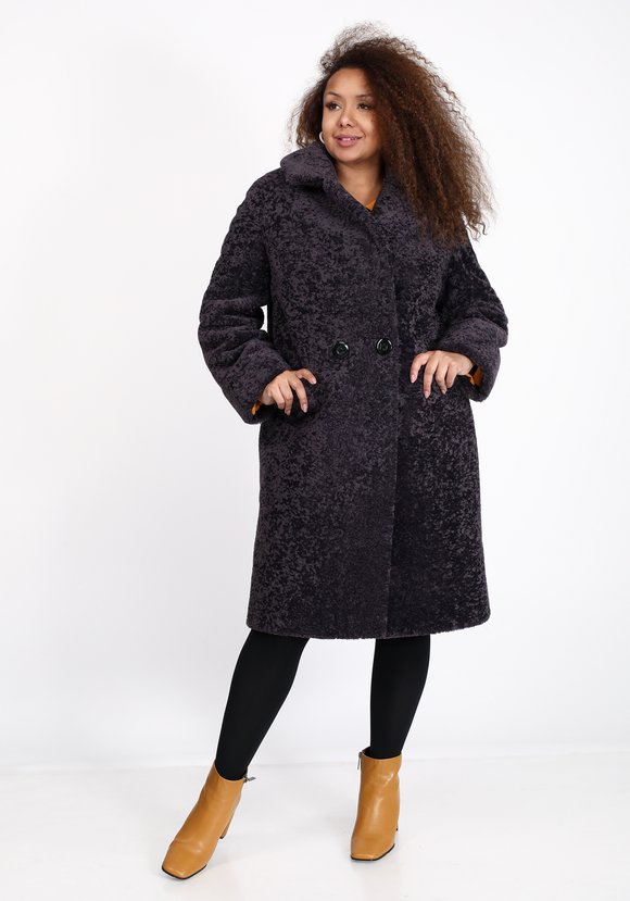 Пальто из эко астрагана шир.  580, рис. 4