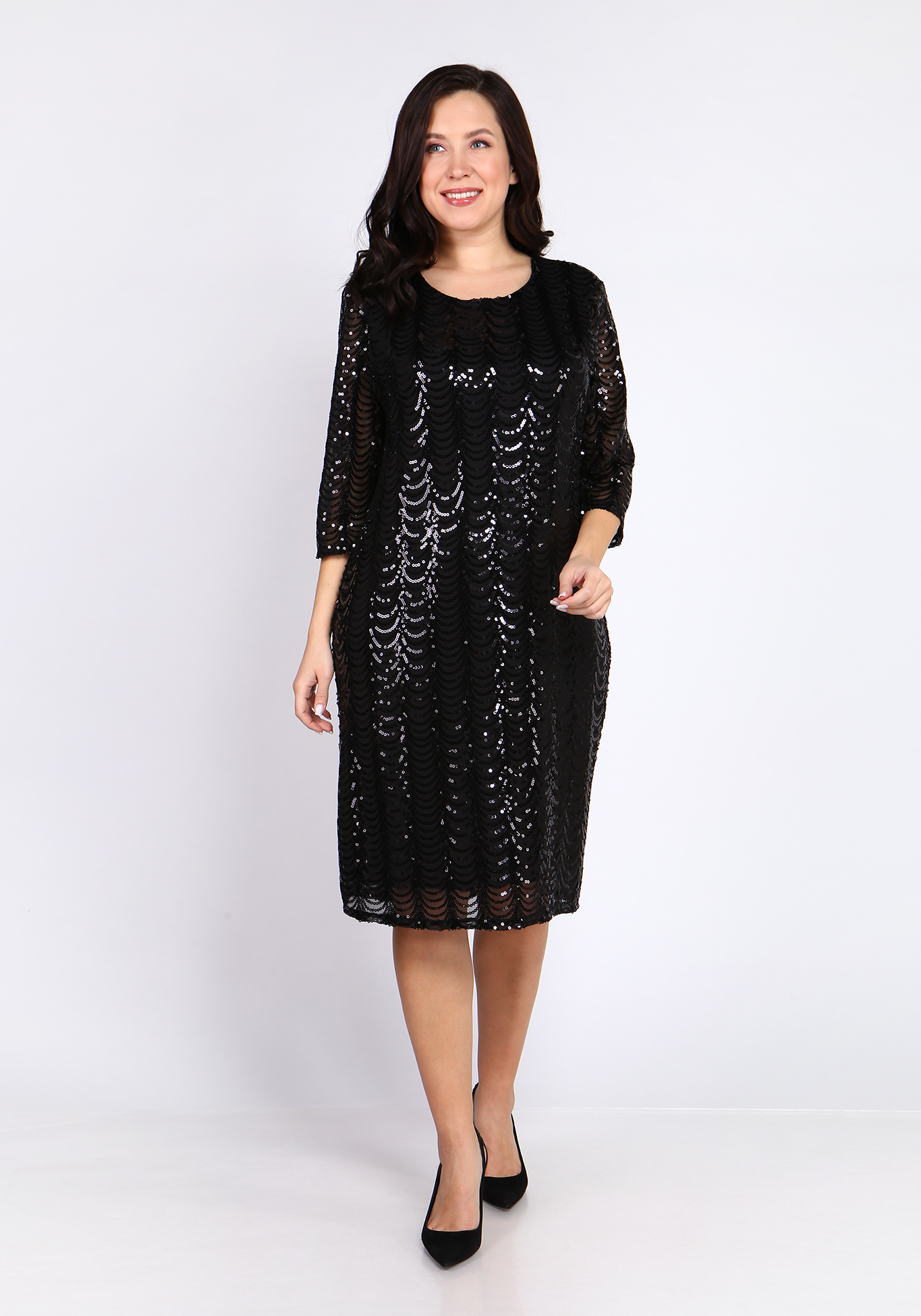 Платье футляр «Лиана» Bel Fiore, размер 48, цвет чёрный - фото 2