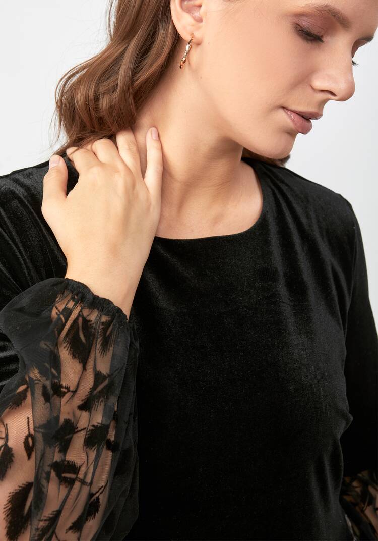 Платье комбинированной ткани свободного кроя шир.  750, рис. 9