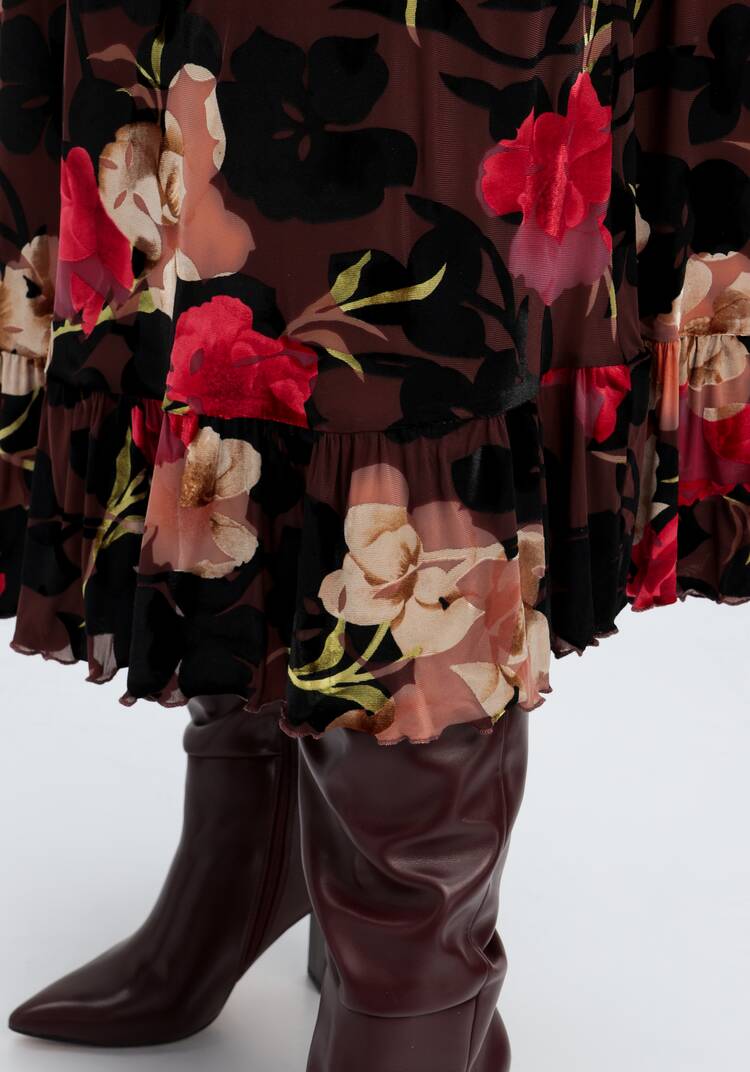 Платье А-силуэта с ярусами на подкладе шир.  750, рис. 7