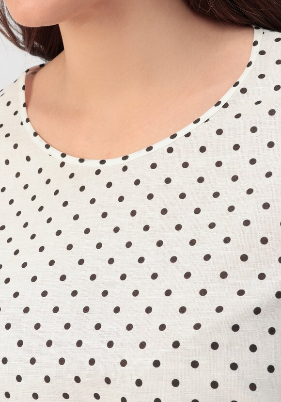 Блуза в горох с расклешенным рукавом Элен шир.  580, рис. 6