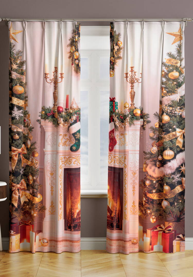 Портьеры Зимняя сказка шир.  750, рис. 2