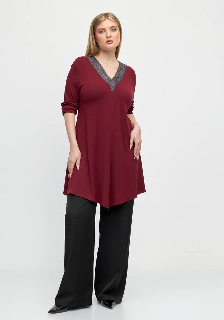 Туника свободного силуэта с втачным рукавом шир.  750, рис. 8