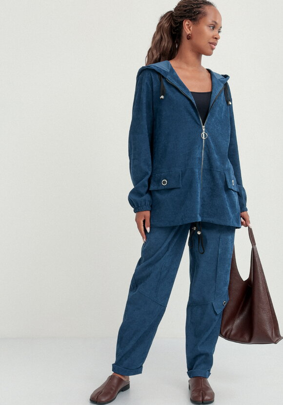 Куртка вельветовая с капюшоном на молнии шир.  580, рис. 8