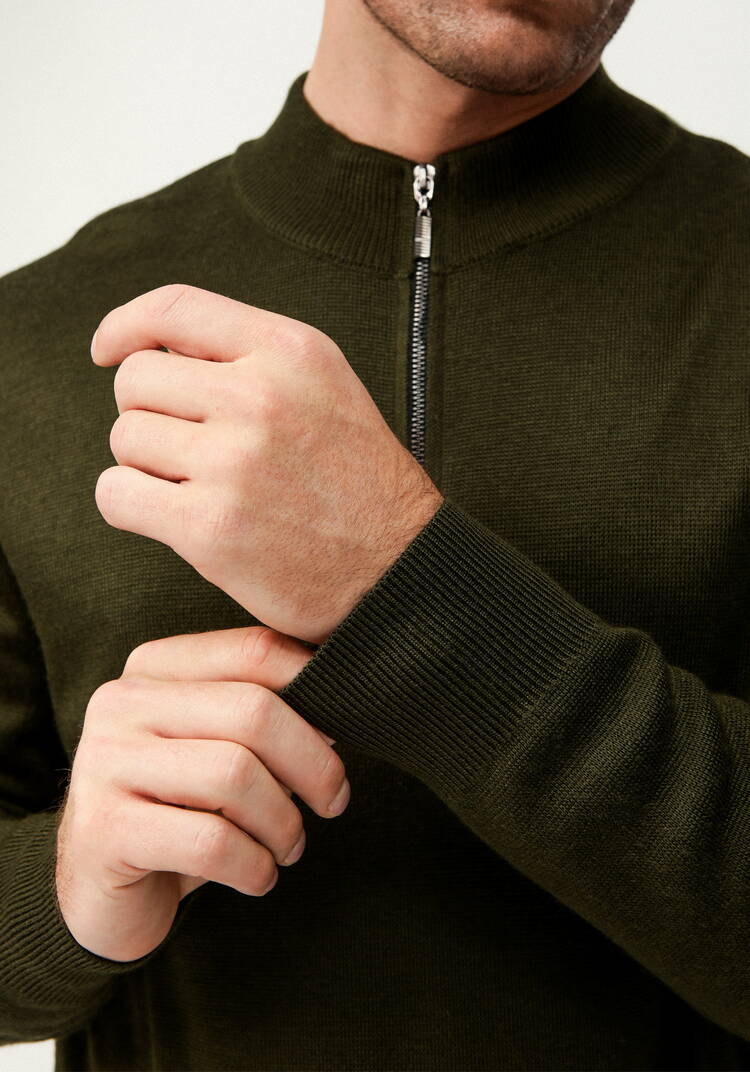 Свитер с воротником стойкой на молнии шир.  750, рис. 5