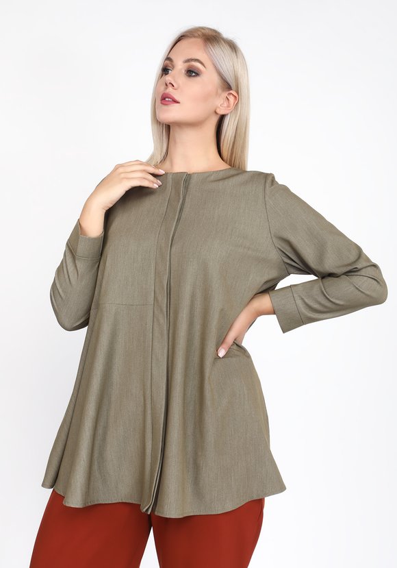 Блуза на супатной застежке шир.  580, рис. 1