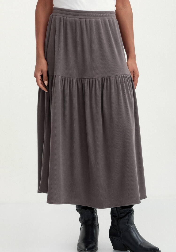 Юбка трикотажная свободного кроя на резинке шир.  750, рис. 12