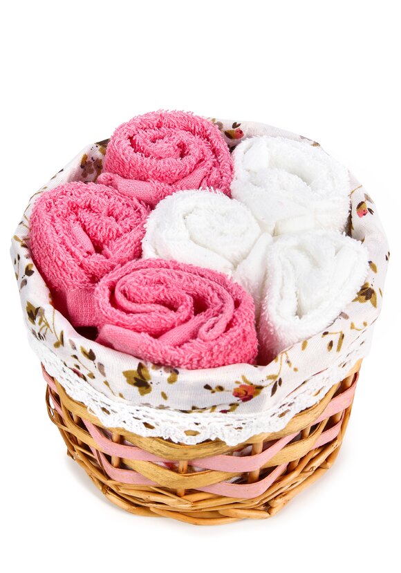 Махровые салфетки в корзинке, 6 шт. шир.  580, рис. 8