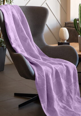 Плед жаккардовый из хлопка