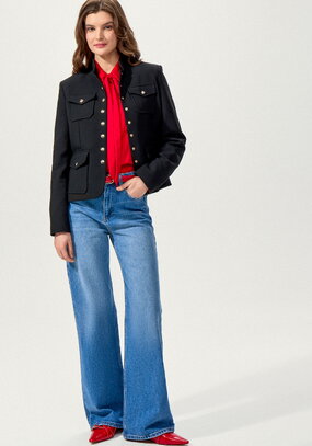 Джинсы широкие прямого кроя