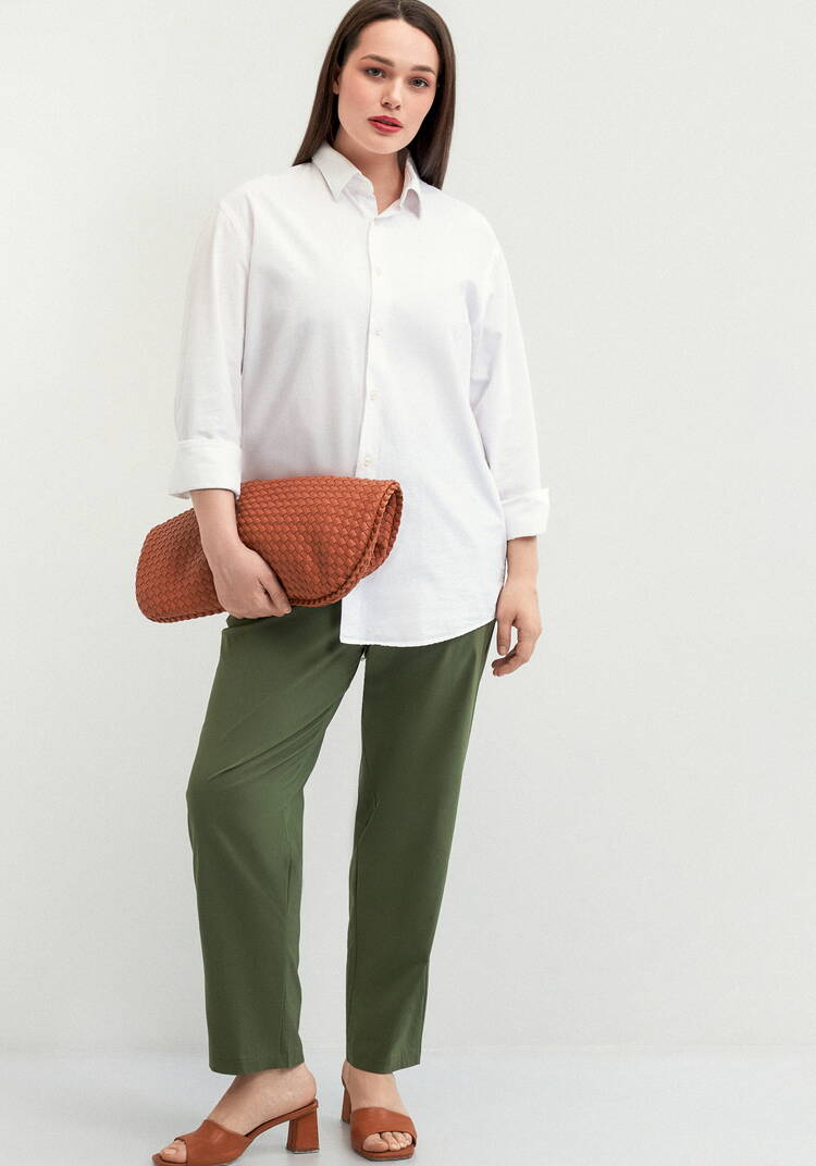 Брюки зауженные с декором из пуговиц шир.  750, рис. 8