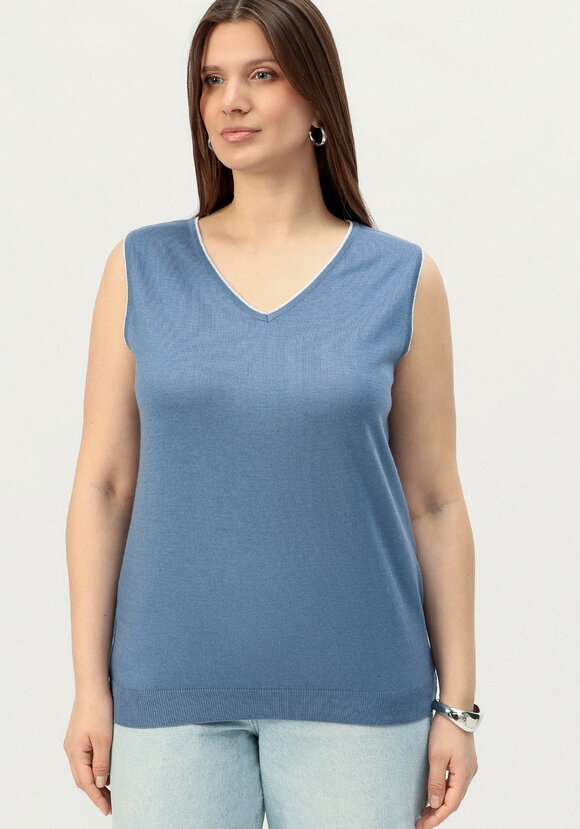 Топ с декором из метанити шир.  580, рис. 35