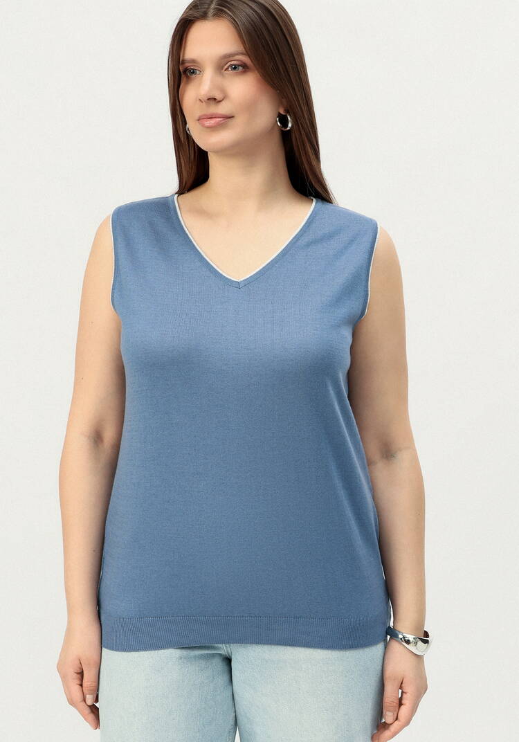 Топ с декором из метанити шир.  750, рис. 35