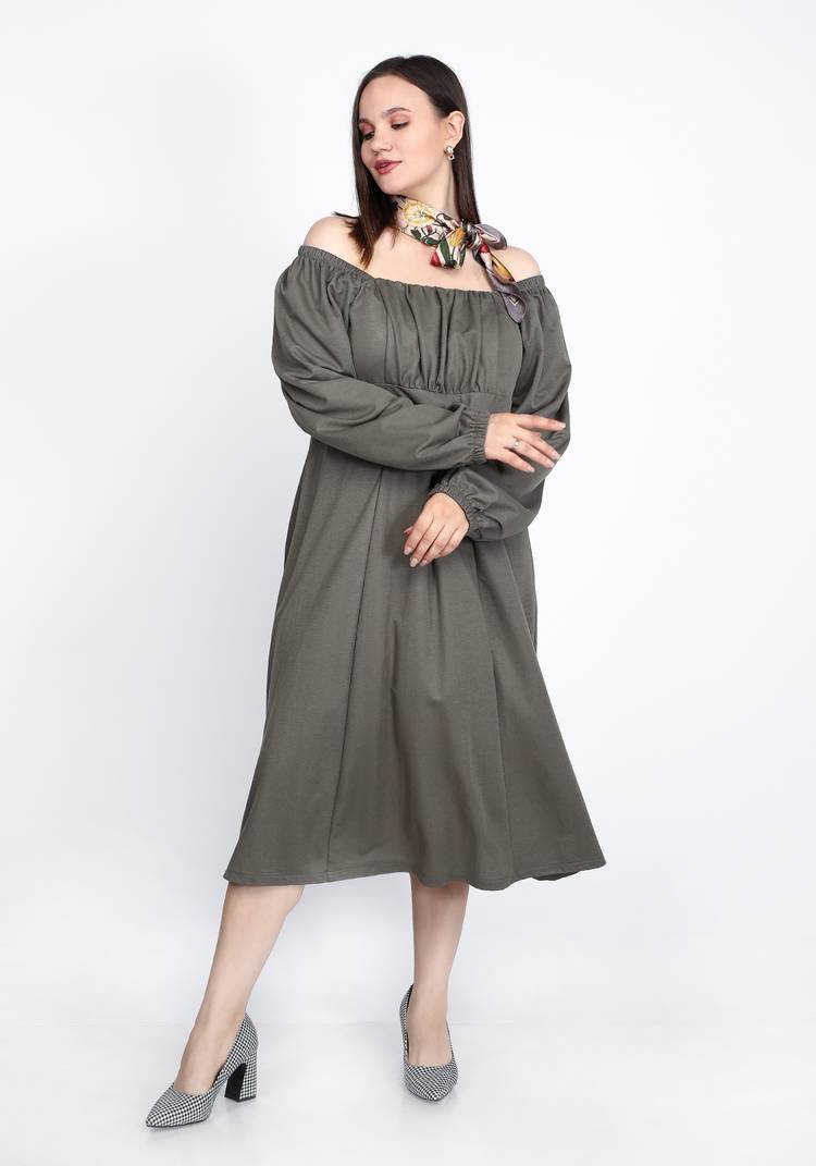 Платье с кокеткой под грудь шир.  750, рис. 7