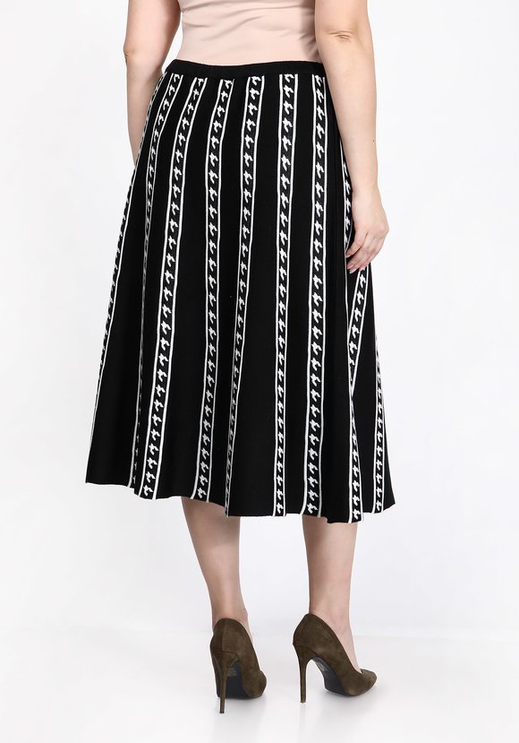 Юбка с вертикальным рисунком пье-де-пуль шир.  580, рис. 2