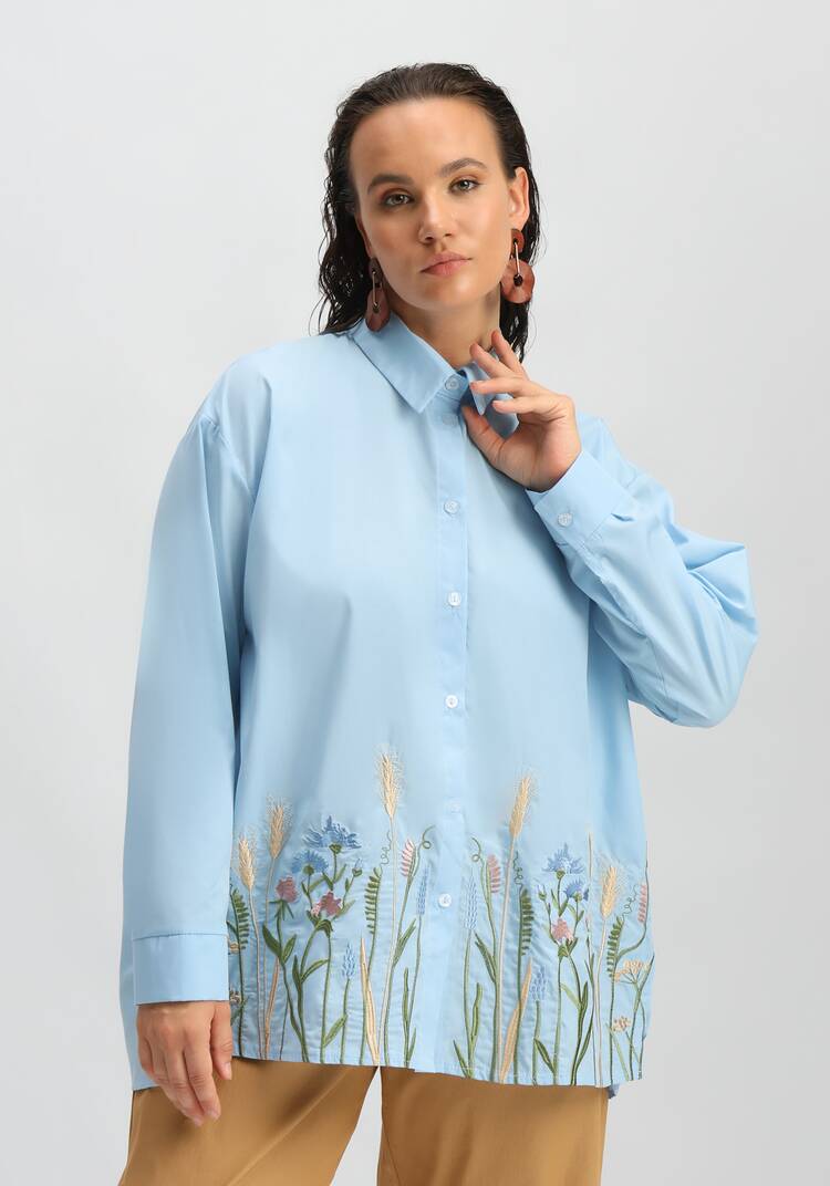 Рубашка с вышивкой по низу шир.  750, рис. 10