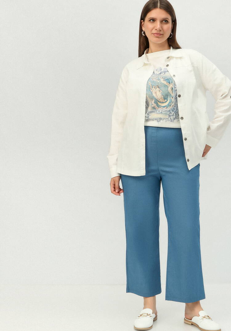 Брюки прямого кроя хлопковые шир.  750, рис. 7