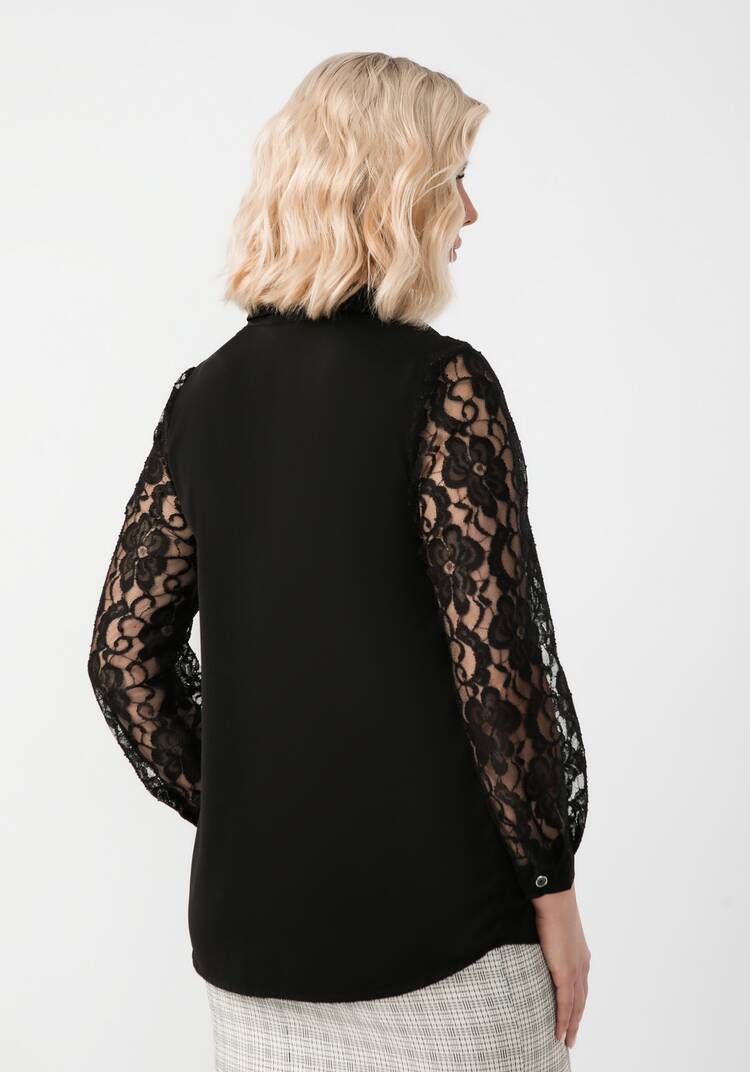 Блуза с ажурным кружевом на груди шир.  750, рис. 32