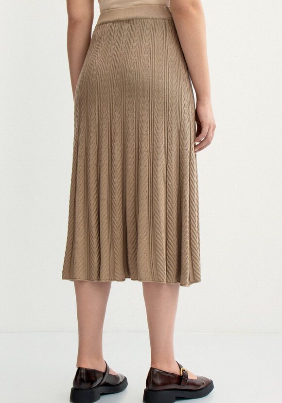Юбка миди фактурная на широком поясе шир.  580, рис. 3