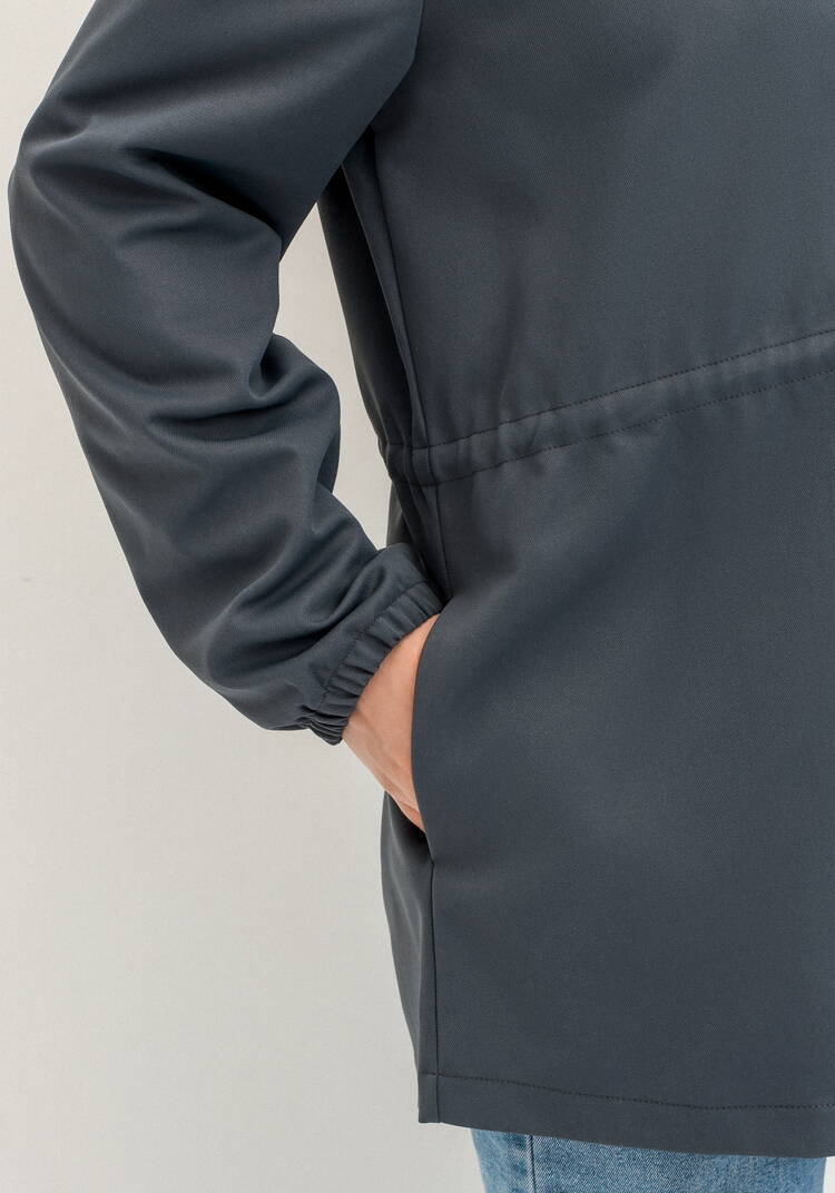 Ветровка с капюшоном и талии на кулиске шир.  750, рис. 25