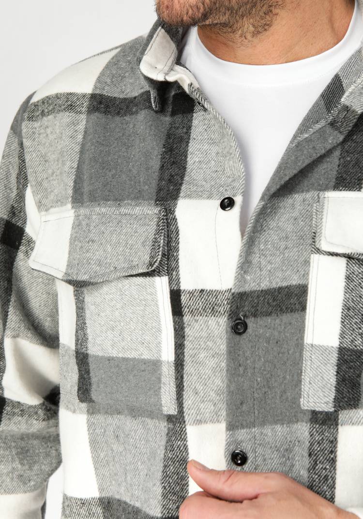 Рубашка мужская в крупную клетку шир.  750, рис. 18