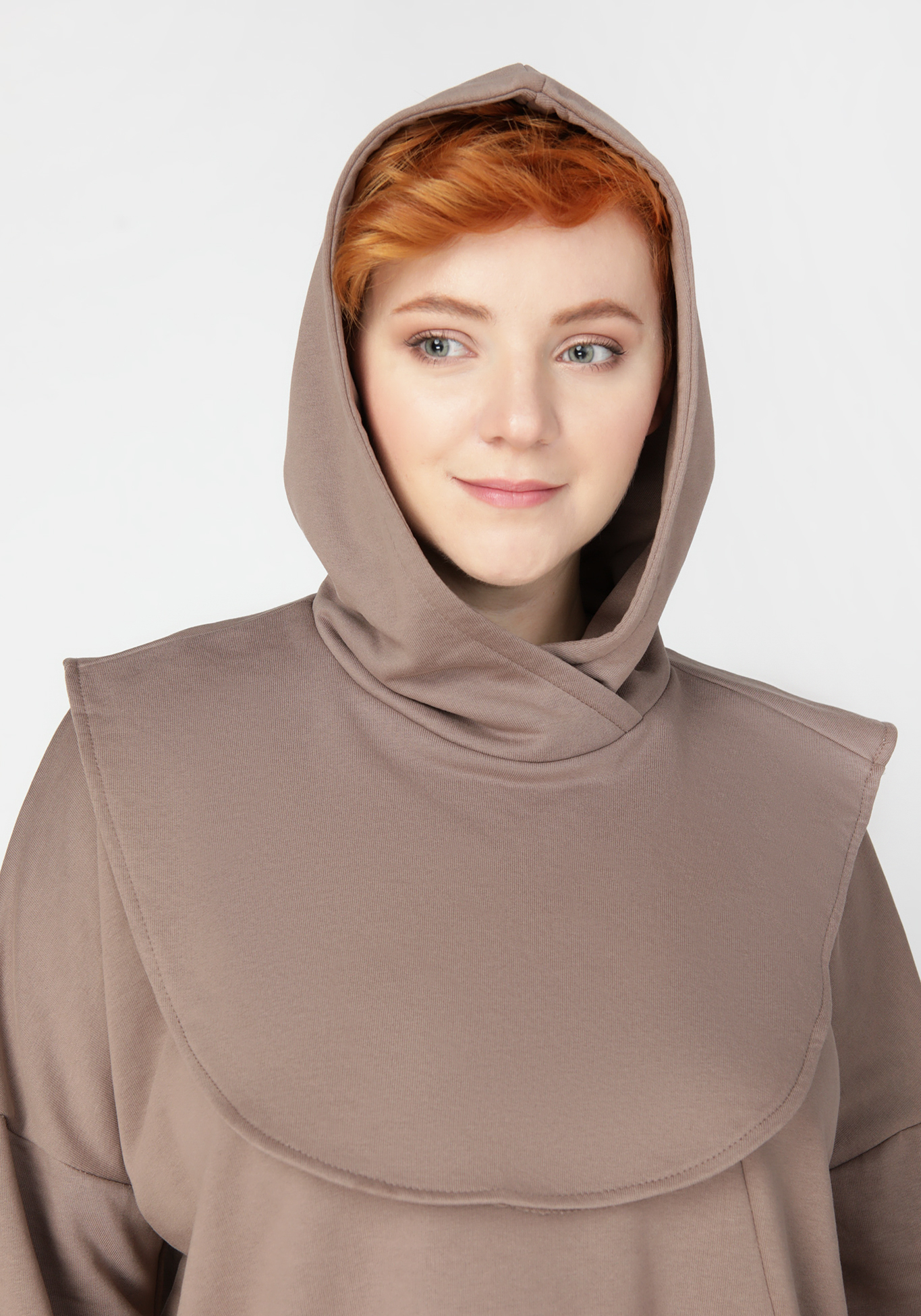 

Капор из футера, Коричневый