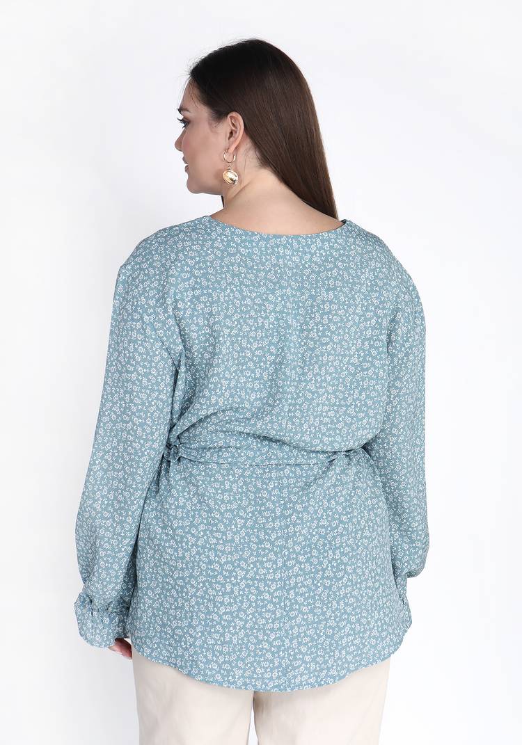 Блуза с кулиской на талии шир.  750, рис. 3