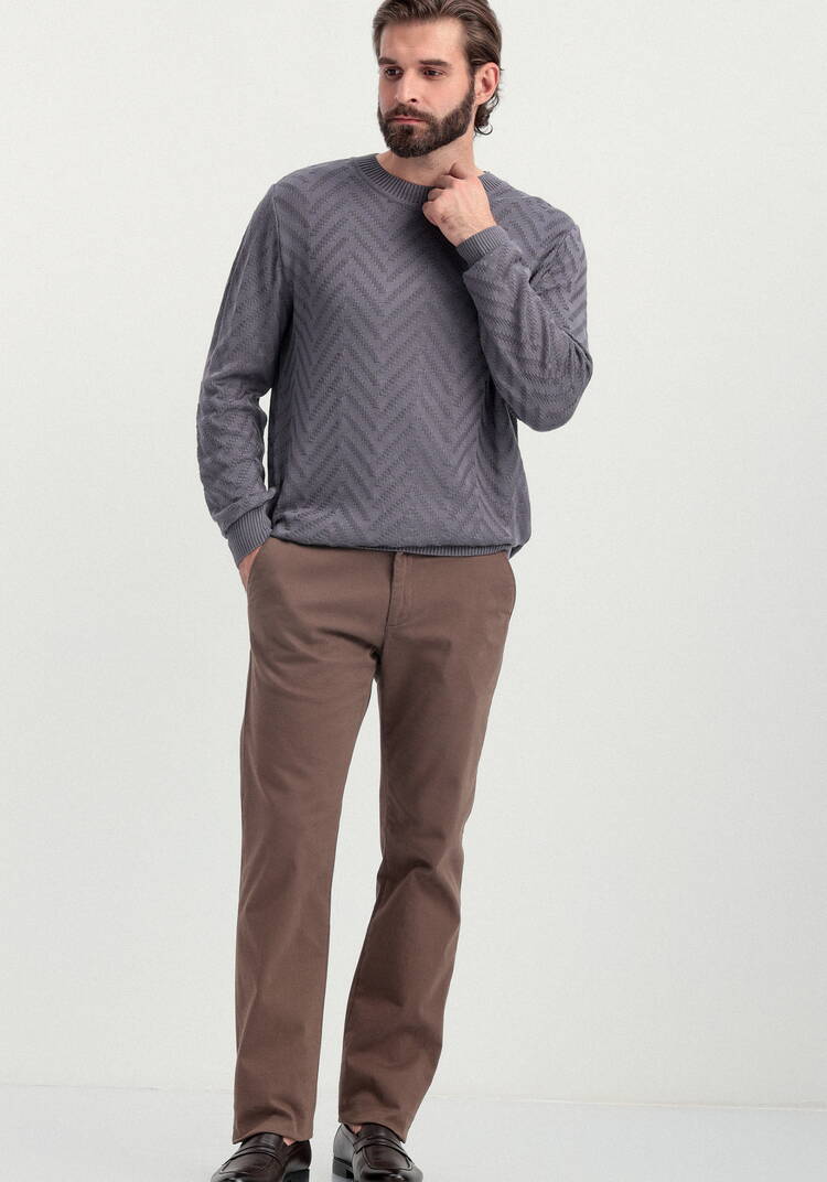 Джемпер с фактурным рисунком елочка шир.  750, рис. 8