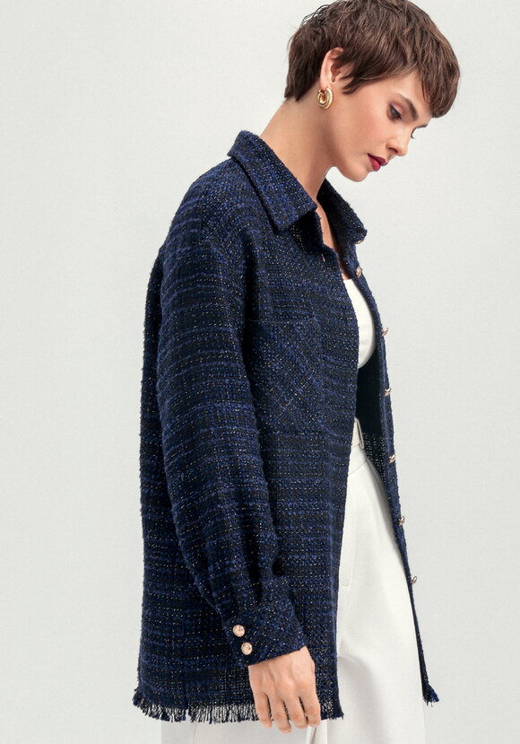 Жакет твидовый с фактурной нитью шир.  580, рис. 10