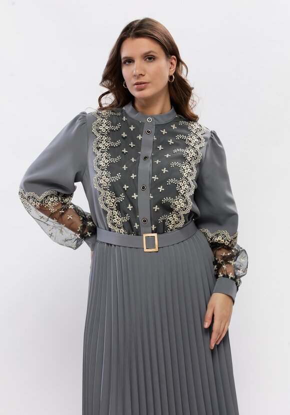 Платье с ажурным кружевом шир.  580, рис. 2