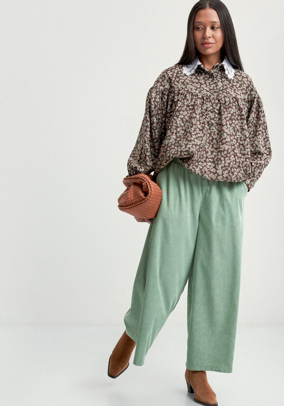 Юбка-брюки из микровельвета шир.  580, рис. 7