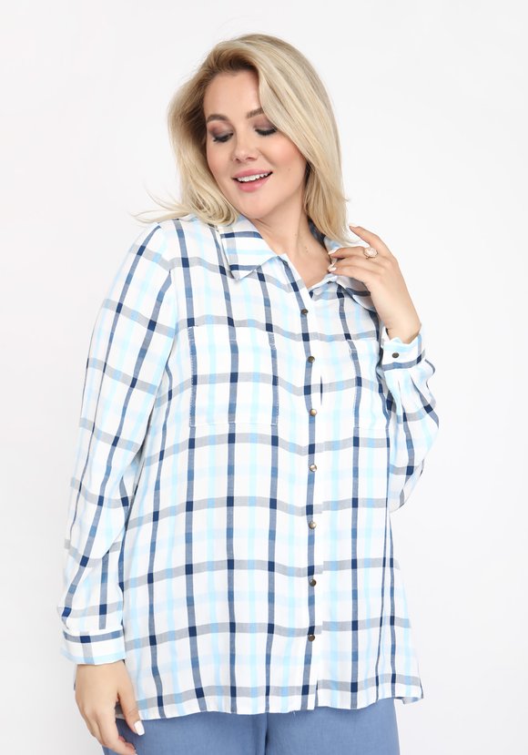 Блуза легкая с карманами шир.  580, рис. 2