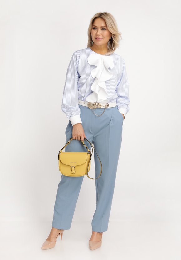 Блуза прямого кроя с жабо шир.  580, рис. 8