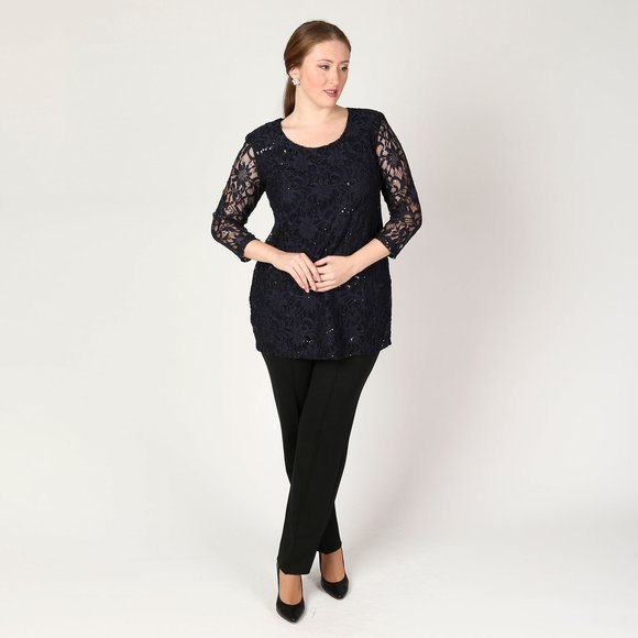 Туника из ажурной ткани шир.  580, рис. 31