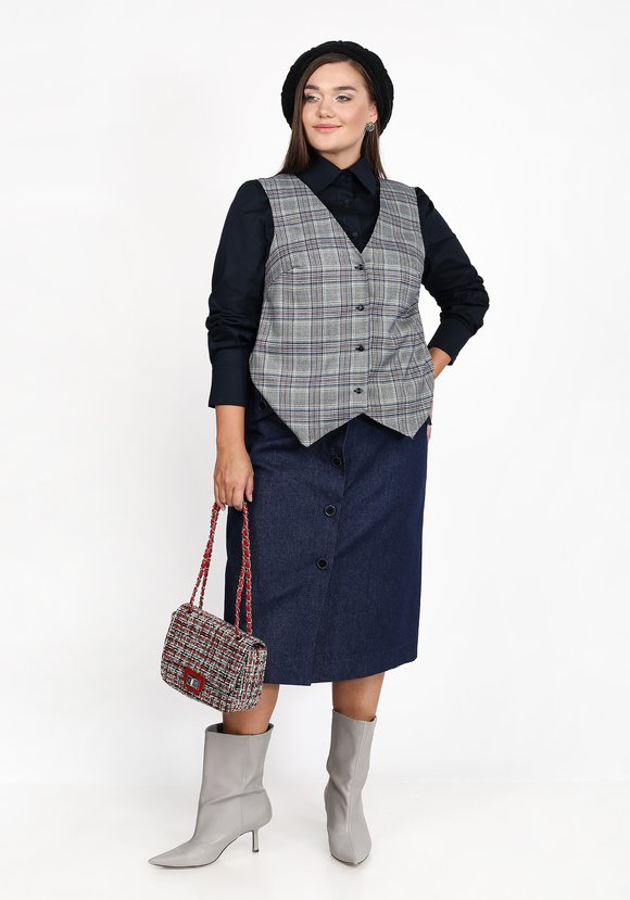 Блуза с имитацией жилетки шир.  580, рис. 1